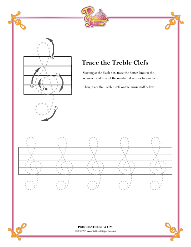 Trace the Treble Clefs